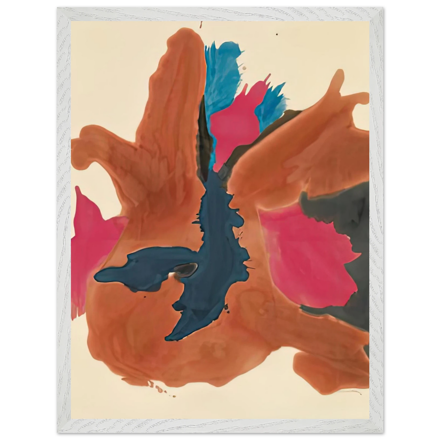 Helen Frankenthaler - Pink Lady, 1963- Wall Art - 30x40 cm / 12x16 inches - Premium Wooden Framed Poster With Fine Art Paper-canvas - Black frame