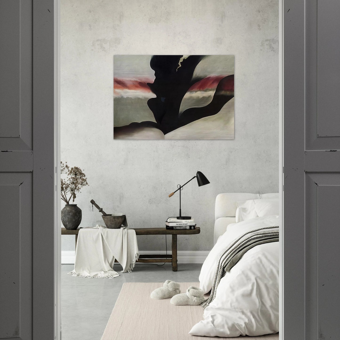 Black Place Green - Georgia O'Keeffe Brushed Aluminum Print - 70x100 cm / 28x40 inches | Georgia O'Keeffe Aluminum Print | Georgia O'Keeffe Prints