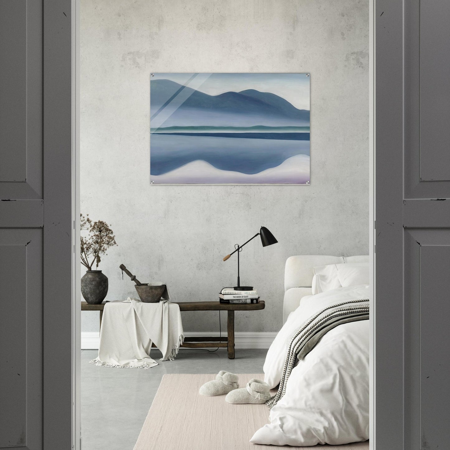 Lake George  formerly Reflection Seascape  - Georgia O'Keeffe Acrylic Print - 70x100 cm / 28x40″ inches
