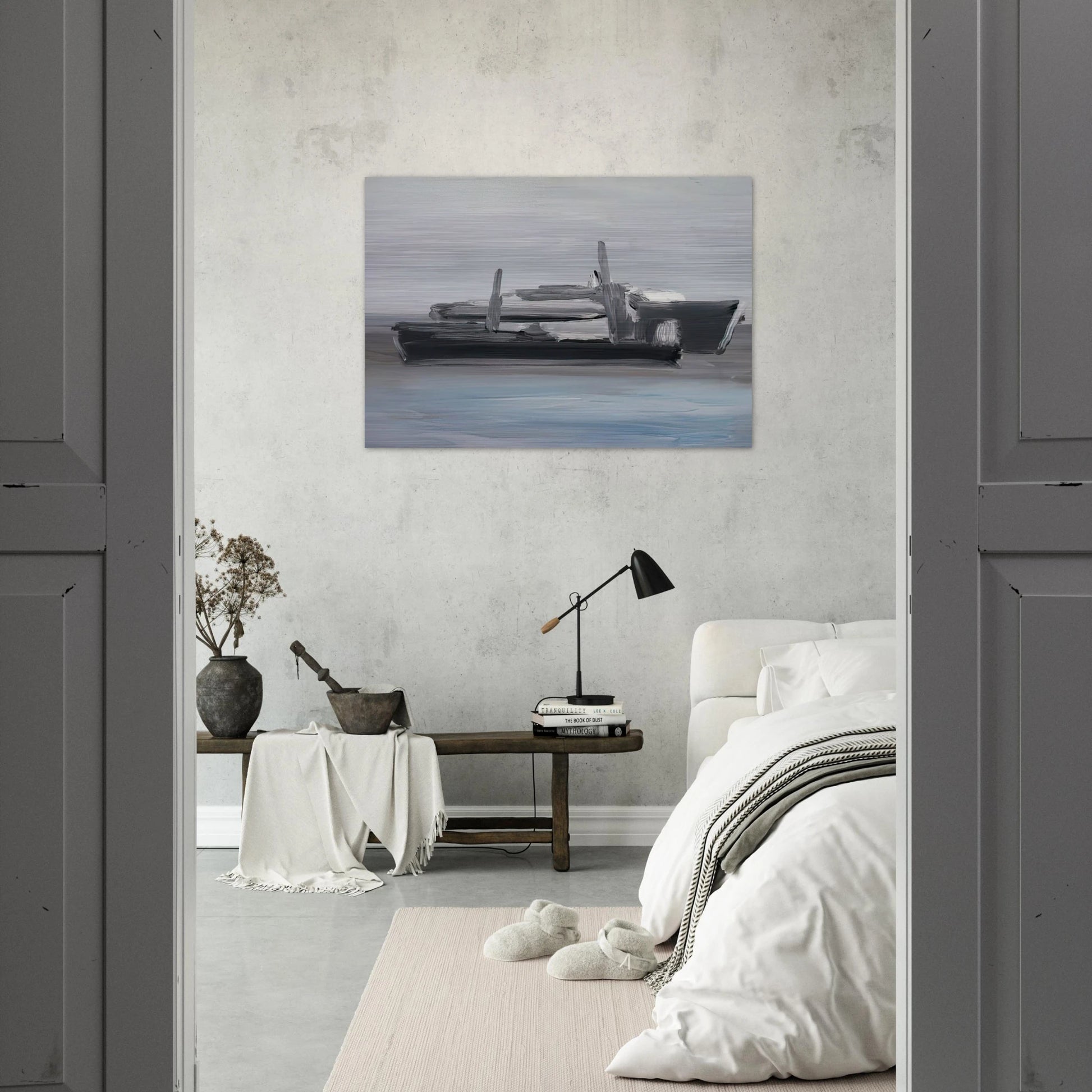 Marine - Lyrical Abstraction - Nicolas de Stael Brushed Aluminum Print - 70x100 cm / 28x40 inches | Nicolas de Stael Aluminum Print | Nicolas de Stael Prints