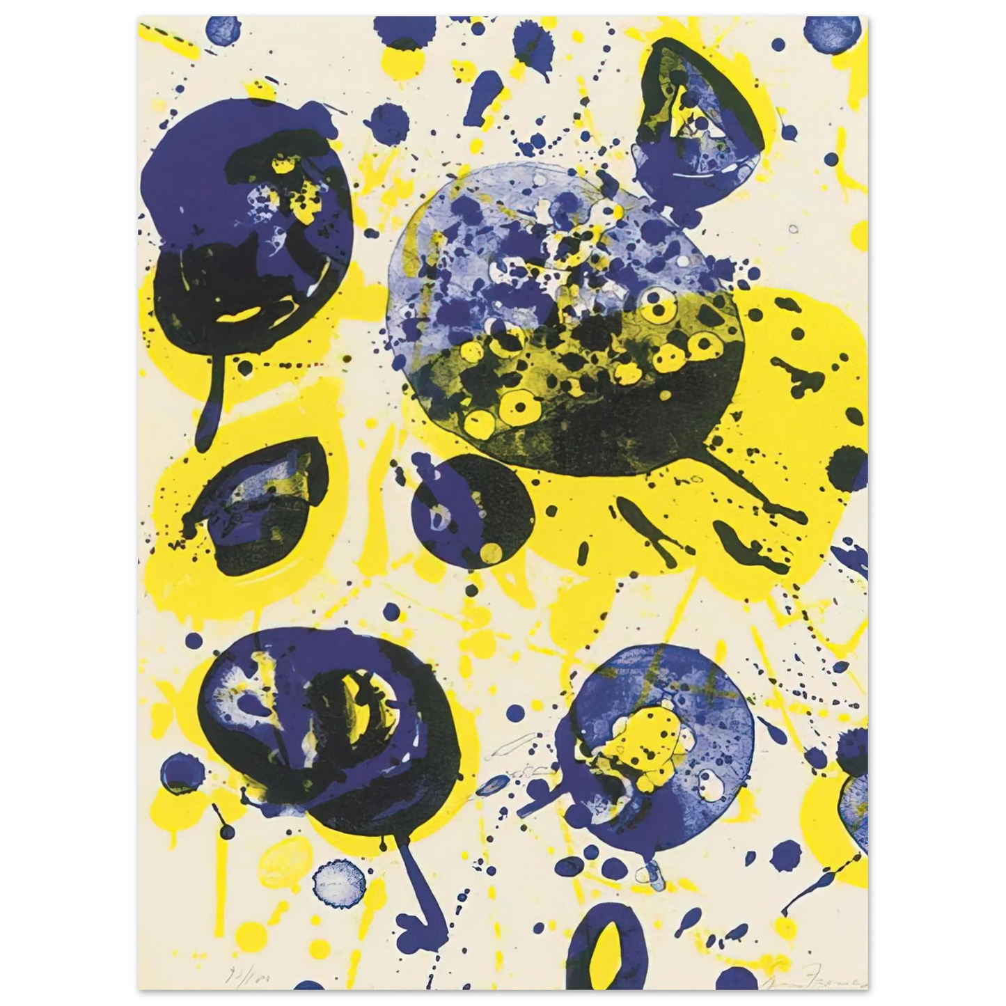 Sam Francis - Untitled  from Pasadena Box   Lembark L61   75x100 cm / 30x40inches Fine Art Poster