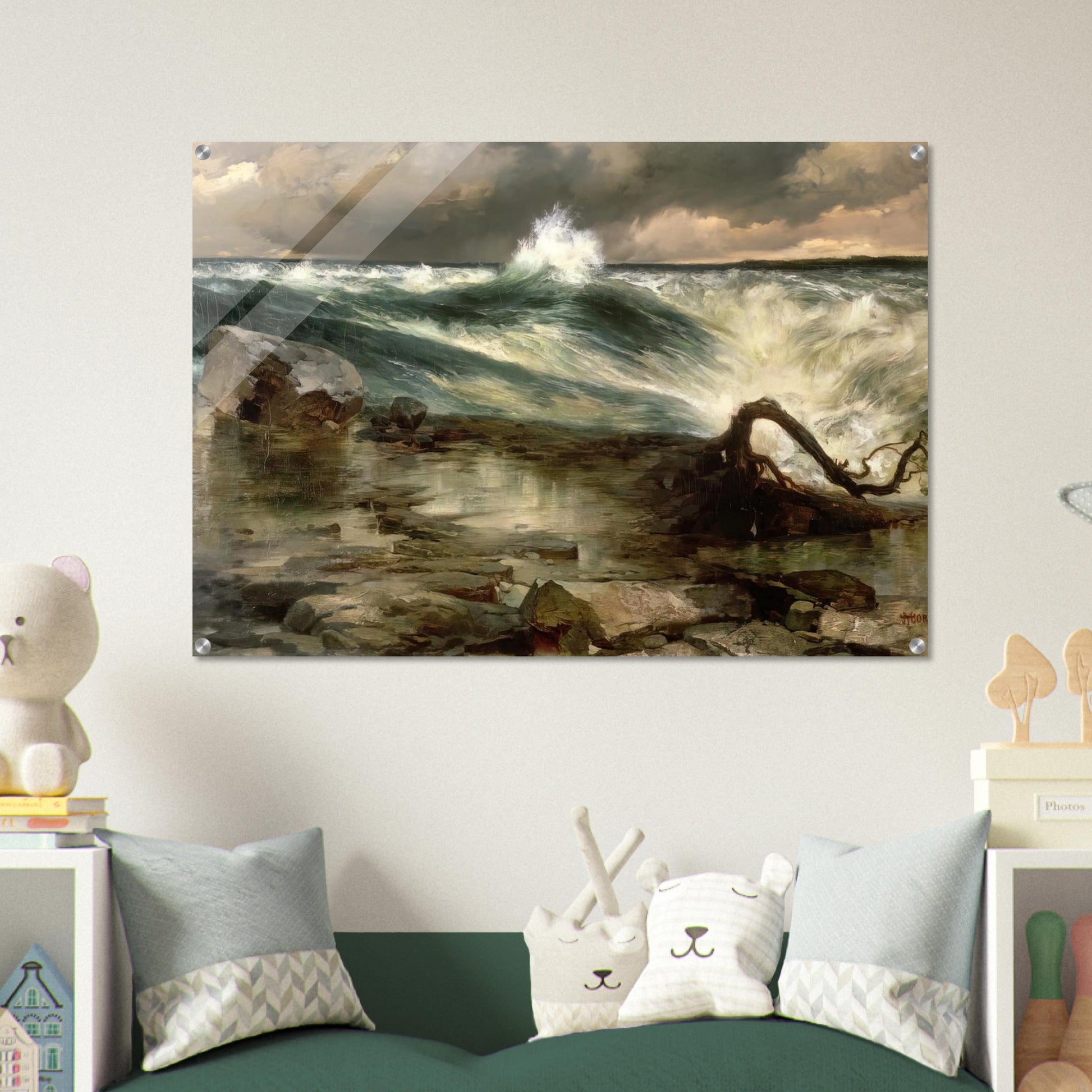 The Rapids Above Niagara - Thomas Moran Acrylic Print - 70x100 cm / 28x40″ inches