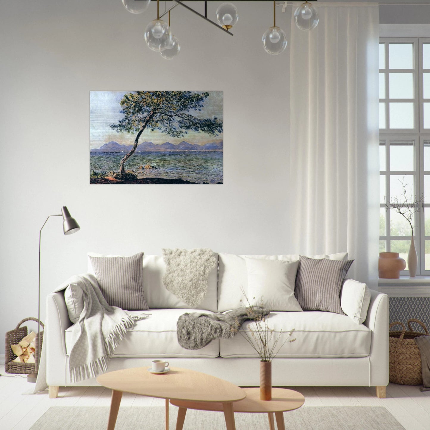 At Cap d'Antibes - claude monet Brushed Aluminum Print - 70x100 cm / 28x40 inches | claude monet Aluminum Print | claude monet Prints