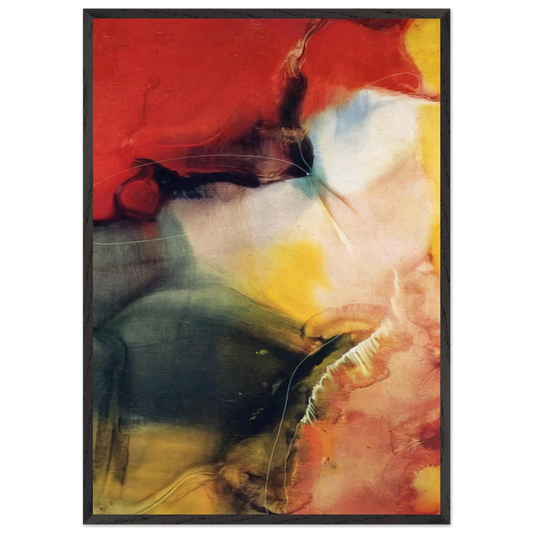 Lotus - 1957 - Paul Jenkins 70x100 cm / 28x40 inches Framed Art Print – Black Wooden Frame