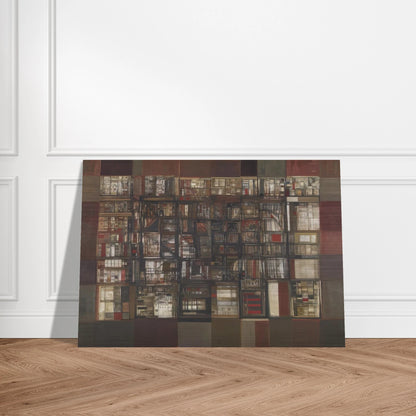 A biblioteca em fogo - 1974 - Maria Helena Vieira da Silva Brushed Aluminum Print - 70x100 cm / 28x40 inches | Maria Helena Vieira da Silva Aluminum Print | Maria Helena Vieira da Silva Prints