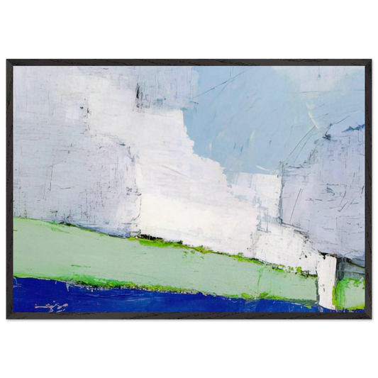Paysage de Vaucluse No 3 - 1953 - Nicolas de Stael 70x100 cm / 28x40 inches Framed Art Print – Black Wooden Frame