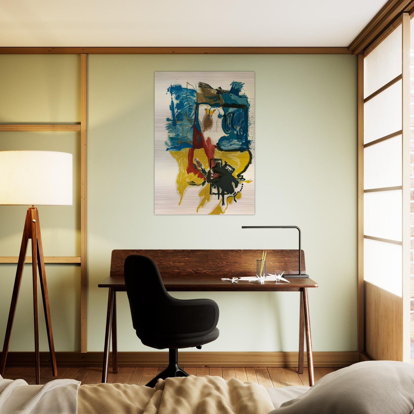 Beach Scene, 1961- - Helen Frankenthaler Brushed Aluminum Print - 70x100 cm / 28x40 inches | Helen Frankenthaler Aluminum Print | Helen Frankenthaler Prints