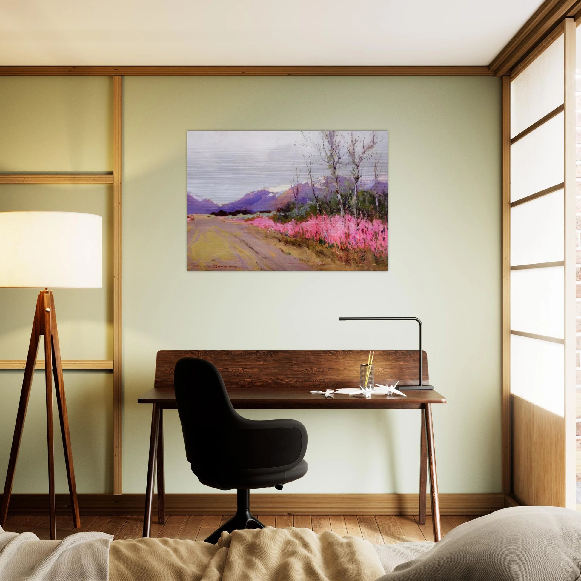 Fireweed Lane - Romanticism - Sydney Laurence Brushed Aluminum Print - 70x100 cm / 28x40 inches | Sydney Laurence Aluminum Print | Sydney Laurence Prints