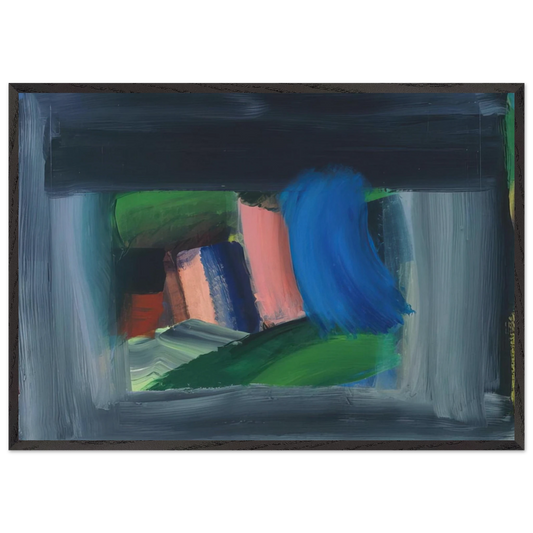 Rain - 1989 - Howard Hodgkin 70x100 cm / 28x40 inches Framed Art Print – Black Wooden Frame