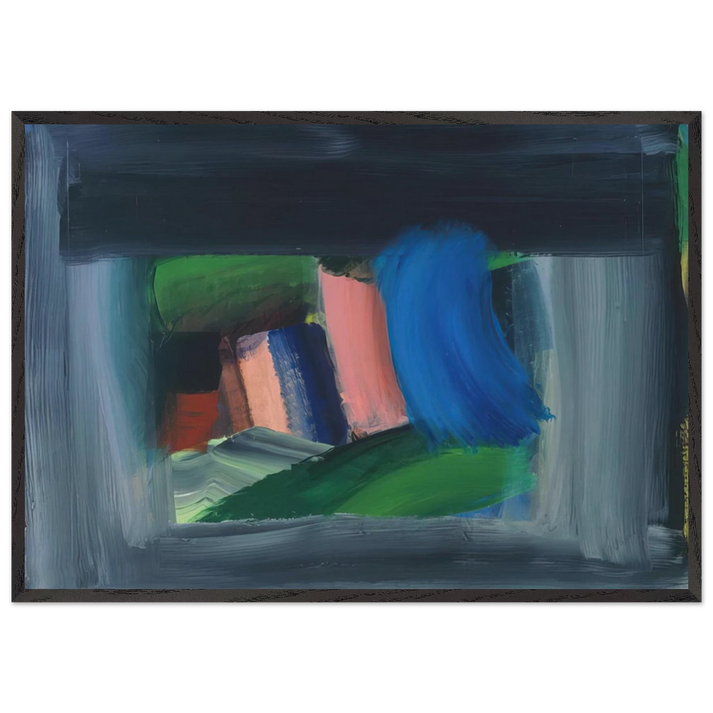 Rain - 1989 - Howard Hodgkin 70x100 cm / 28x40 inches Framed Art Print – Black Wooden Frame