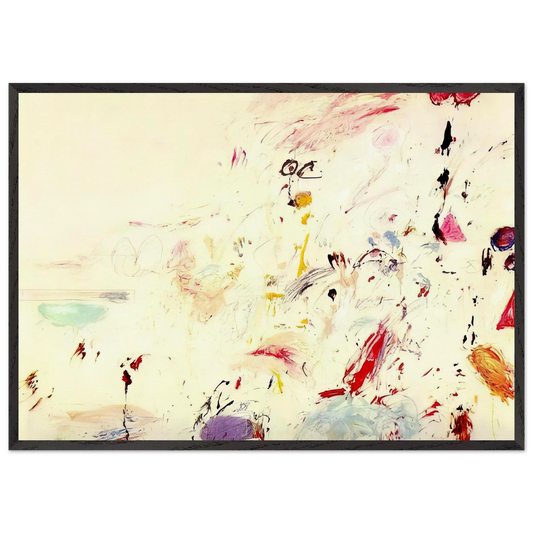 Bay of Naples - Cy Twombly 70x100 cm / 28x40 inches Framed Art Print – Black Wooden Frame