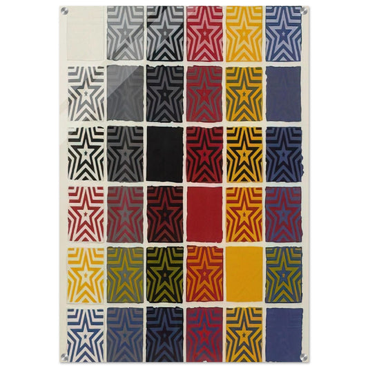 Stars 5 Pointed - Sol LeWitt Acrylic Print - 70x100 cm / 28x40″ inches