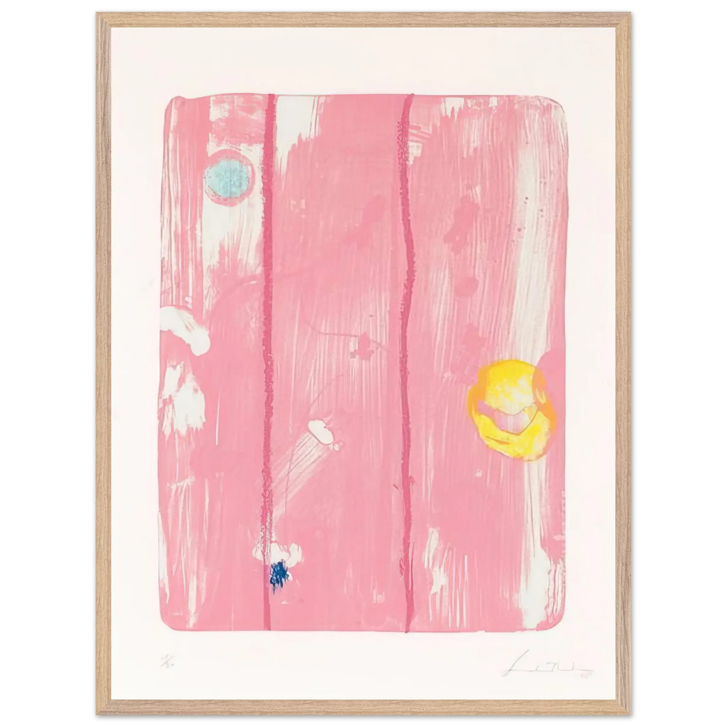 Helen Frankenthaler - Reflections VIII - 1995 Wall art - 20x25 cm / 8x10 Inches - Premium Wooden Framed Poster With Fine Art Paper - Black frame