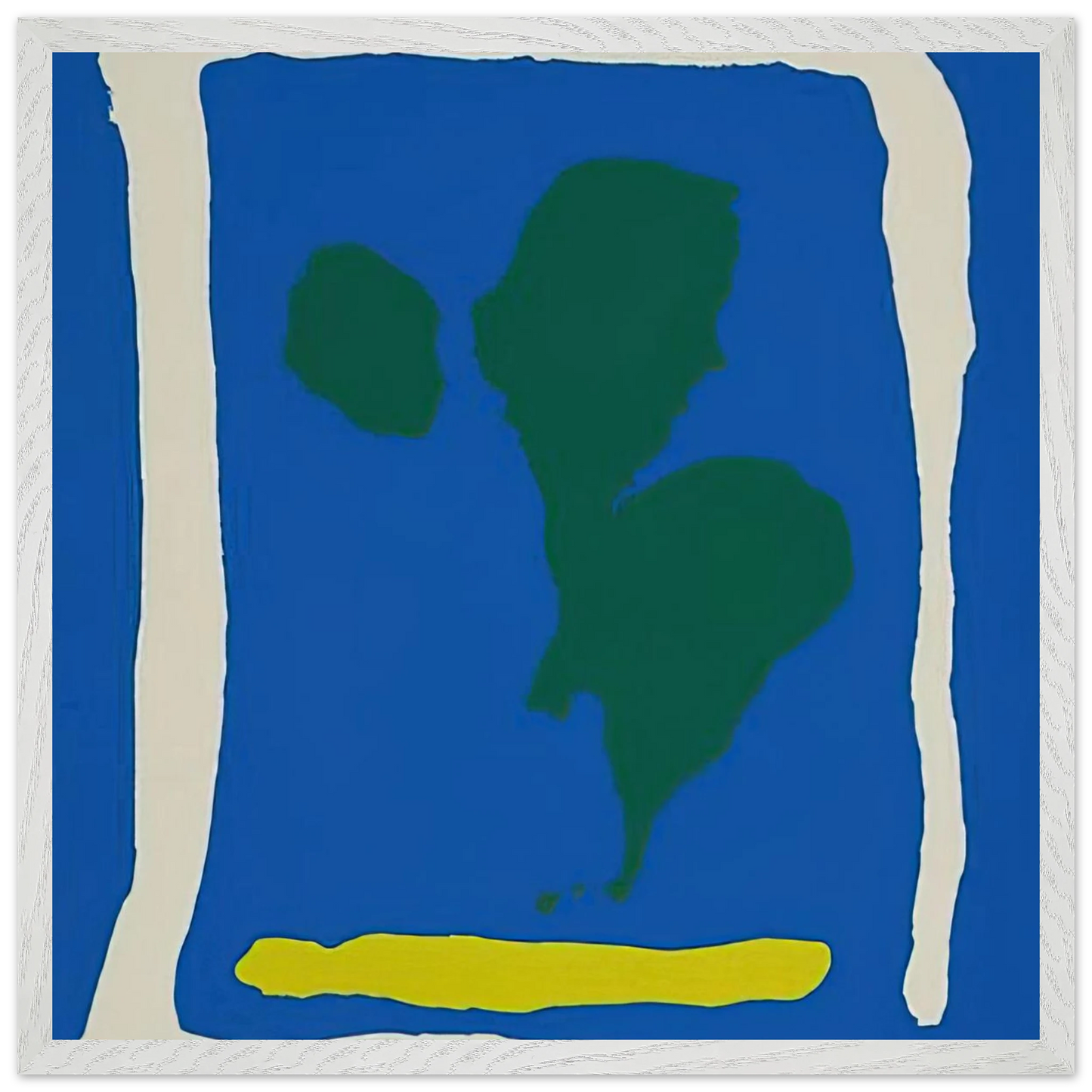 Helen Frankenthaler - Air Frame - 1965 Wall art - 21x29.7 cm / 8x12" - Premium Wooden Framed Poster With Fine Art Paper-canvas - Black frame