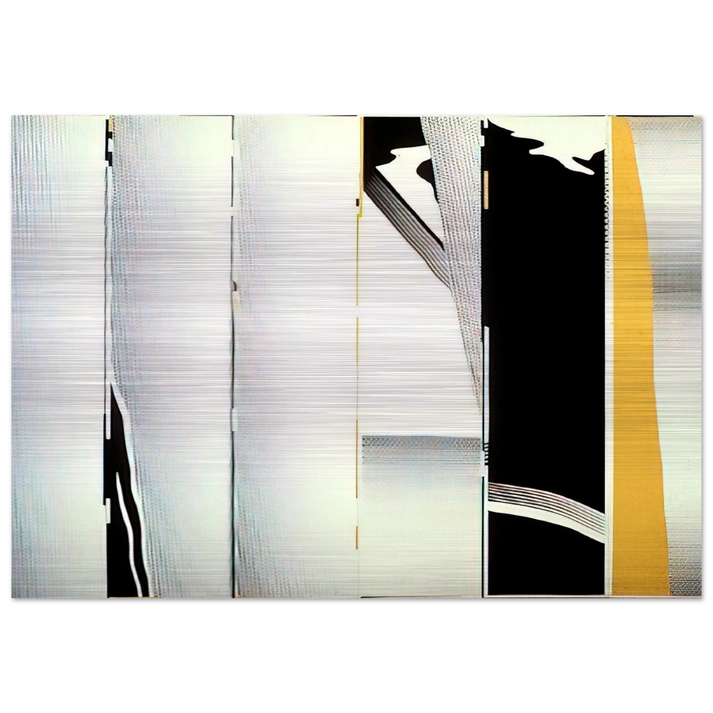 MIRROR SIX PANELS 1 1970 - Roy Lichtenstein Brushed Aluminum Print - 70x100 cm / 28x40 inches | Roy Lichtenstein Aluminum Print | Roy Lichtenstein Prints