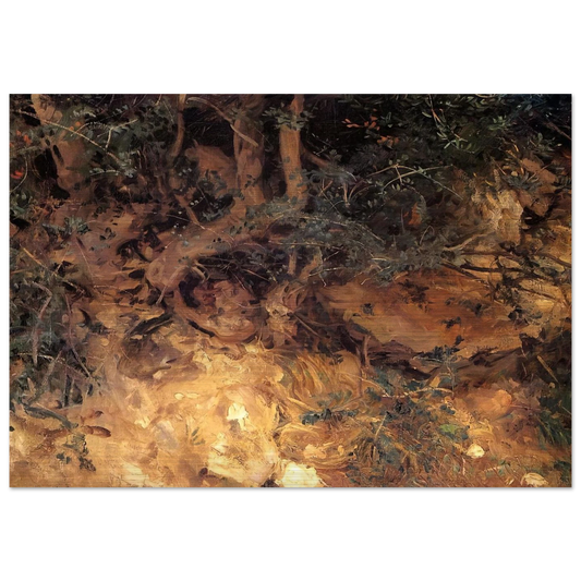 Valdemosa, Majorca Thistles and Herbage on a Hillside - John Singer Sargent Brushed Aluminum Print - 70x100 cm / 28x40 inches | John Singer Sargent Aluminum Print | John Singer Sargent Prints