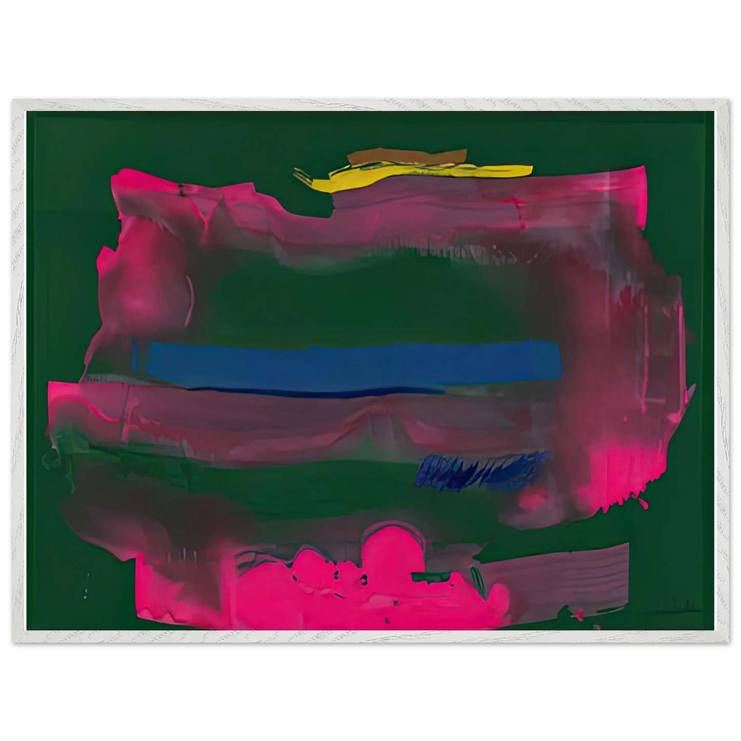 Helen Frankenthaler - Reef, 1991- Wall Art - 21x29.7 cm / 8x12" - Premium Wooden Framed Poster With Fine Art Paper-canvas - White frame