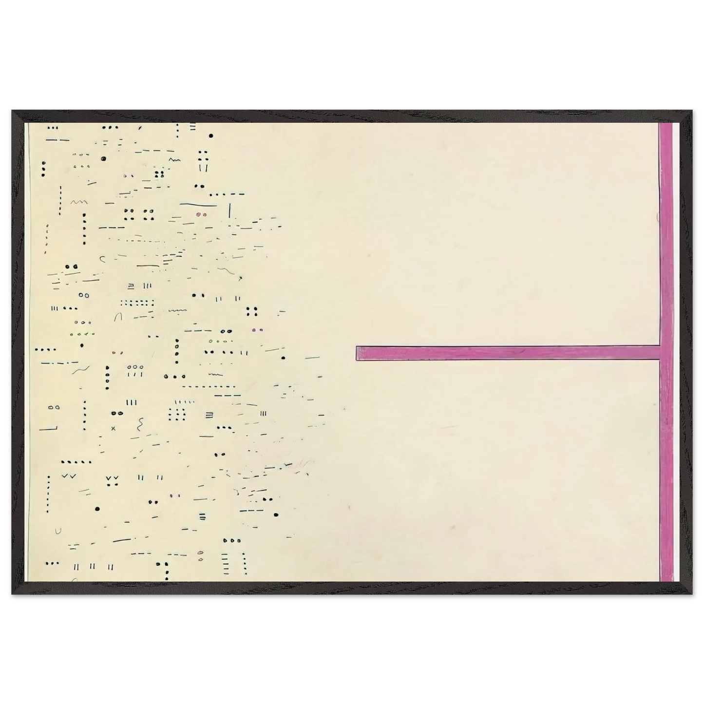 Untitled - 1976 N3 - Gene Davis 70x100 cm / 28x40 inches Framed Art Print – Black Wooden Frame
