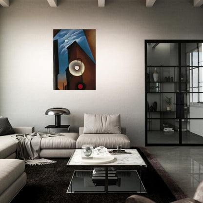 New York with Moon - Georgia O'Keeffe Brushed Aluminum Print - 70x100 cm / 28x40 inches | Georgia O'Keeffe Aluminum Print | Georgia O'Keeffe Prints