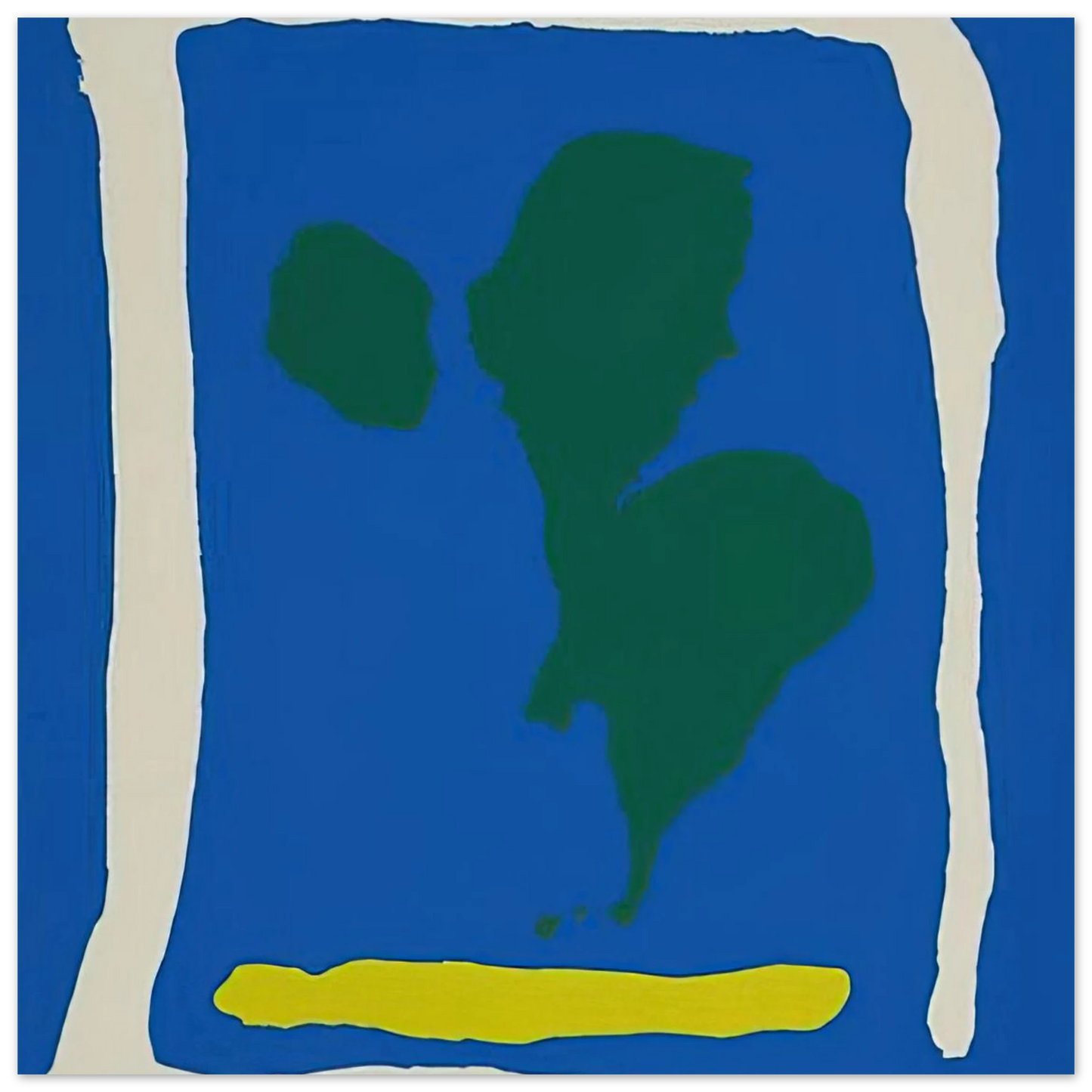 Helen Frankenthaler - Air Frame - 1965 Wall art - 45x60 cm / 18x24 inches - Premium Wooden Framed Poster With Fine Art Paper-canvas - Wood frame