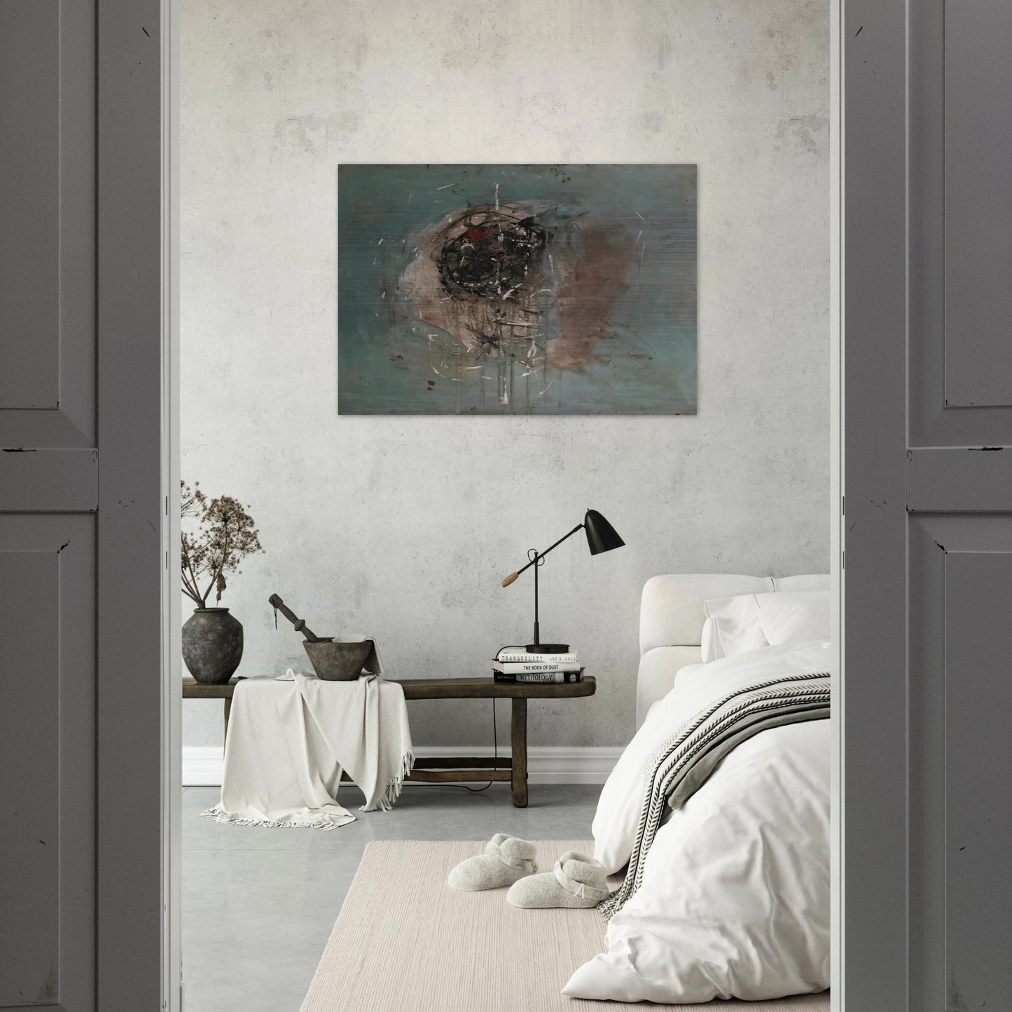 Composition - 1948 - Wols Brushed Aluminum Print - 70x100 cm / 28x40 inches | Wols Aluminum Print | Wols Prints