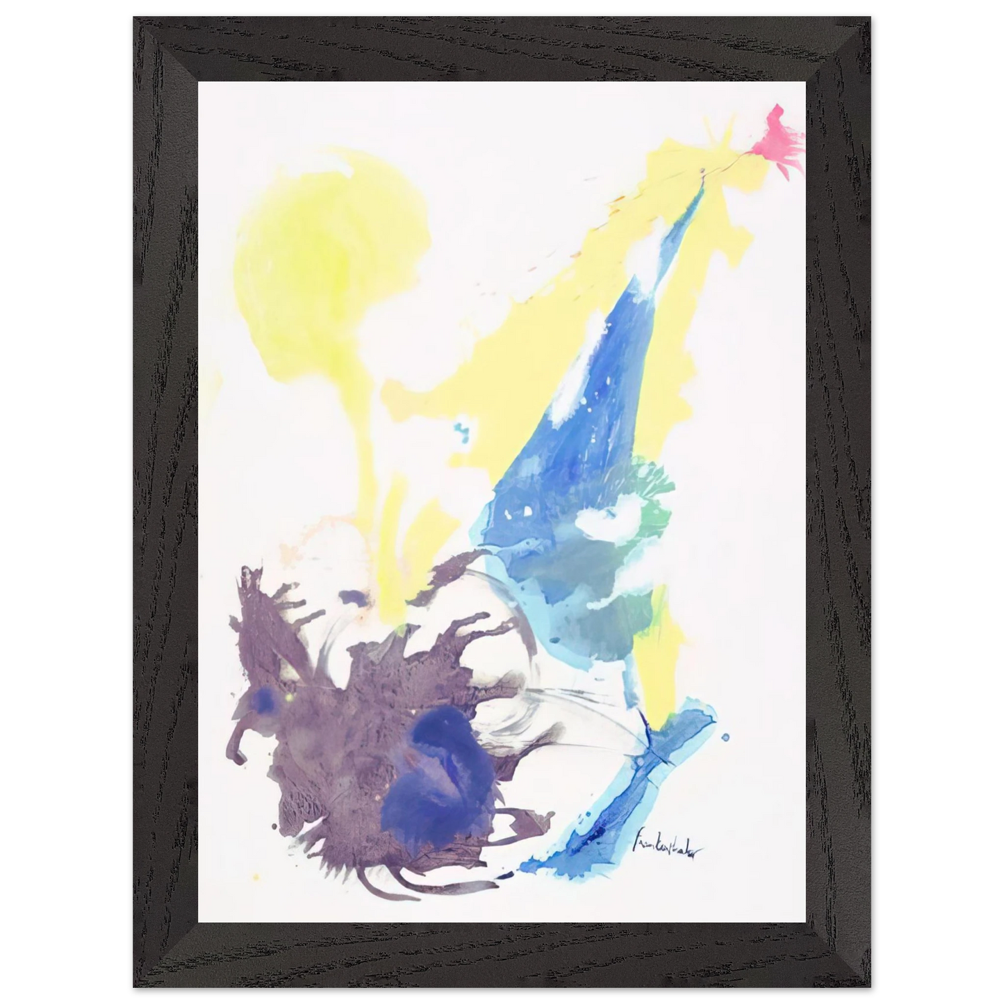 Helen Frankenthaler - Moving Day - 1961 Wall art - A2 (42 x 59.4  cm) - Premium Wooden Framed Poster With Fine Art Paper-canvas - White frame