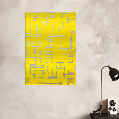 Untitled Yellow and White - 1950 - Ad Reinhardt Brushed Aluminum Print - 70x100 cm / 28x40 inches | Ad Reinhardt Aluminum Print | Ad Reinhardt Prints
