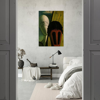 TWO HEADS 1918 - Giorgio de Chirico Brushed Aluminum Print - 70x100 cm / 28x40 inches | Giorgio de Chirico Aluminum Print | Giorgio de Chirico Prints