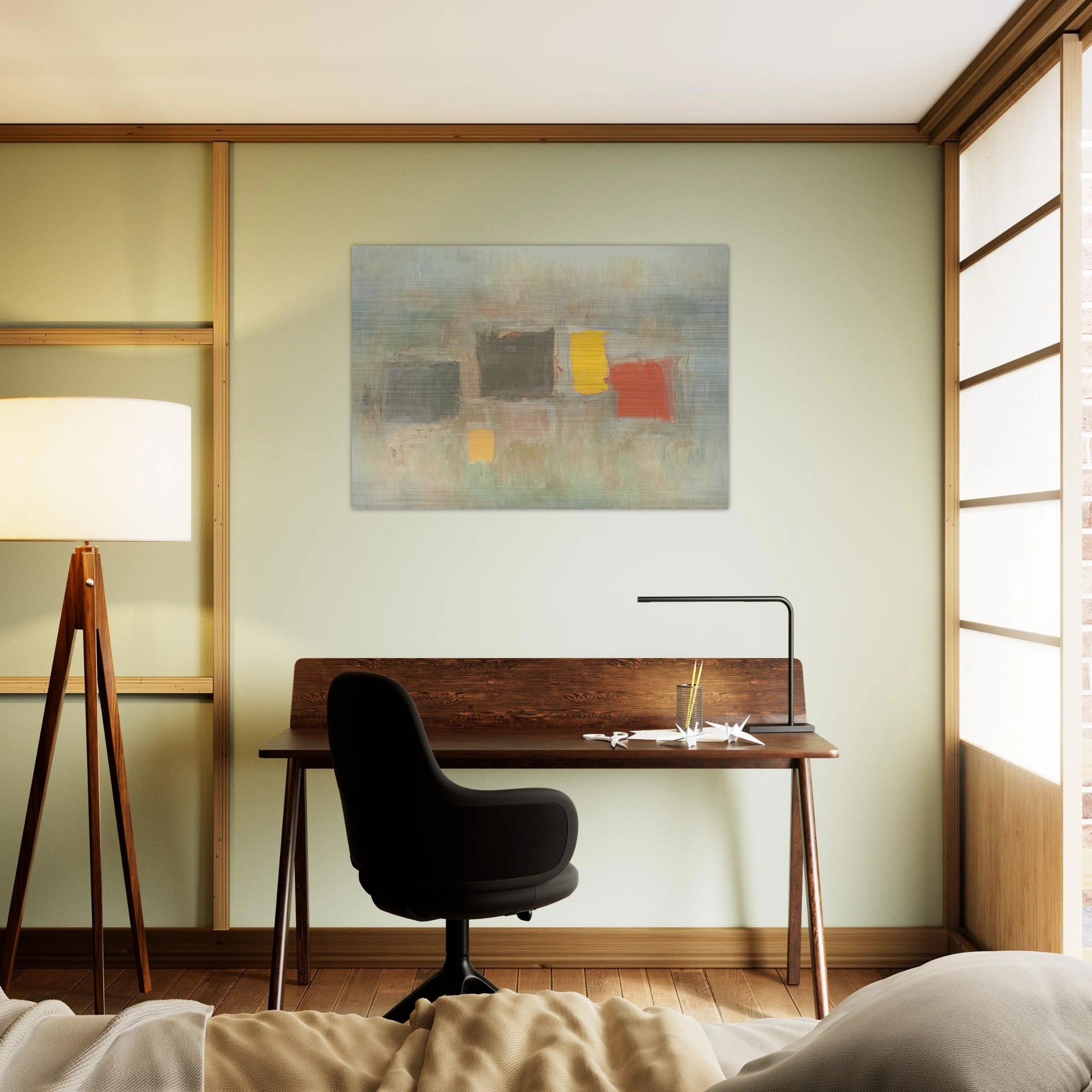 NUMBER 6 1956 - Esteban Vicente Brushed Aluminum Print - 70x100 cm / 28x40 inches | Esteban Vicente Aluminum Print | Esteban Vicente Prints