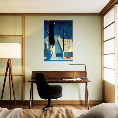 Turquoise - Eyvind Earle Brushed Aluminum Print - 70x100 cm / 28x40 inches | Eyvind Earle Aluminum Print | Eyvind Earle Prints
