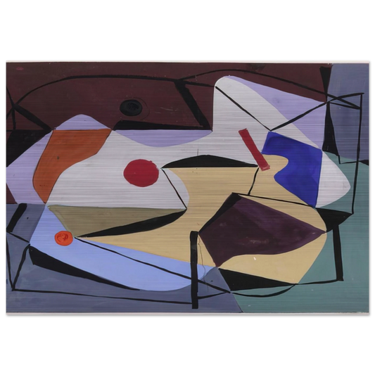 Study for a Painting - 1939 - Ad Reinhardt Brushed Aluminum Print - 70x100 cm / 28x40 inches | Ad Reinhardt Aluminum Print | Ad Reinhardt Prints