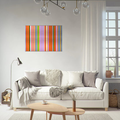 Powwow - 1969 - Gene Davis Brushed Aluminum Print - 70x100 cm / 28x40 inches | Gene Davis Aluminum Print | Gene Davis Prints