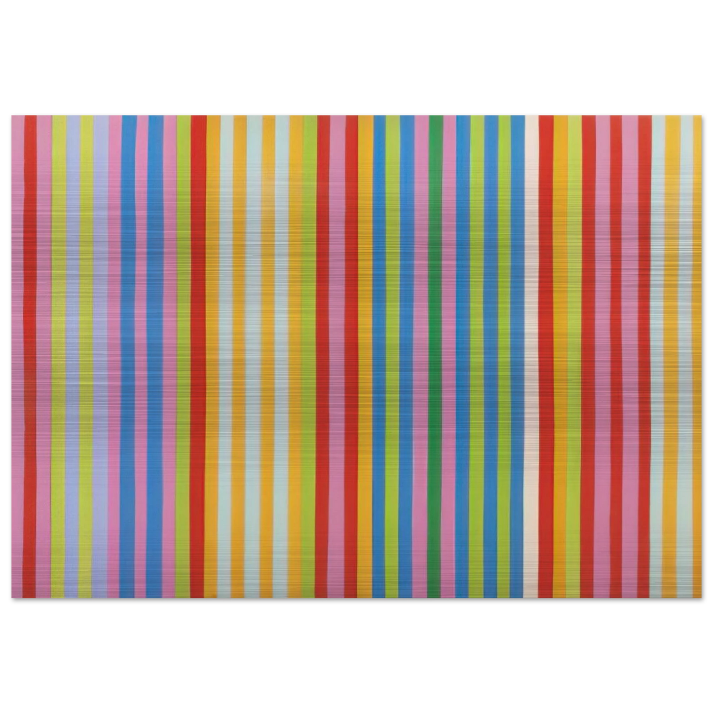 Red Chatterbox - 1967 - Gene Davis Brushed Aluminum Print - 70x100 cm / 28x40 inches | Gene Davis Aluminum Print | Gene Davis Prints