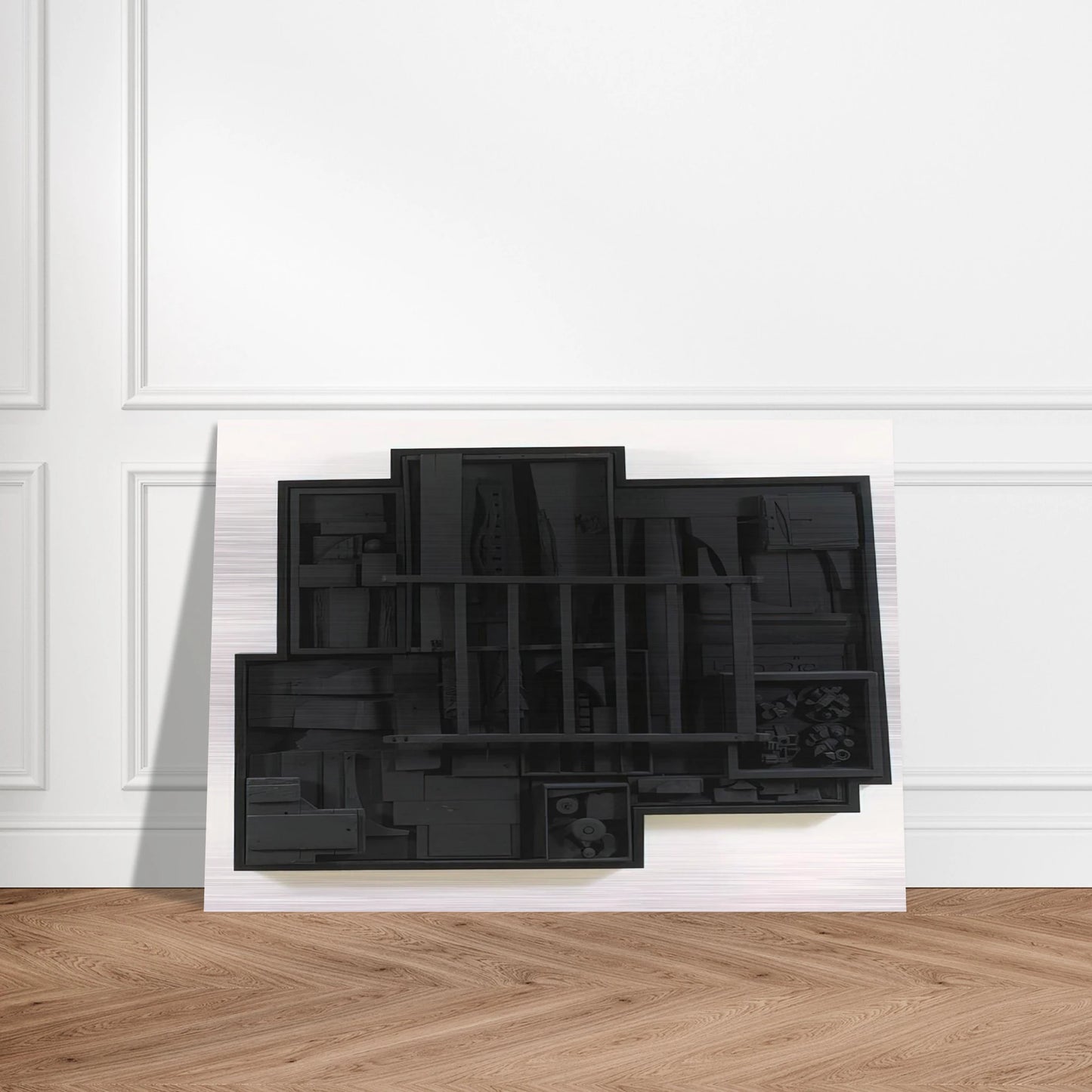 SKY JAG IV 1974 - Louise Nevelson Brushed Aluminum Print - 70x100 cm / 28x40 inches | Louise Nevelson Aluminum Print | Louise Nevelson Prints