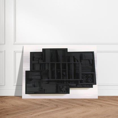 SKY JAG IV 1974 - Louise Nevelson Brushed Aluminum Print - 70x100 cm / 28x40 inches | Louise Nevelson Aluminum Print | Louise Nevelson Prints