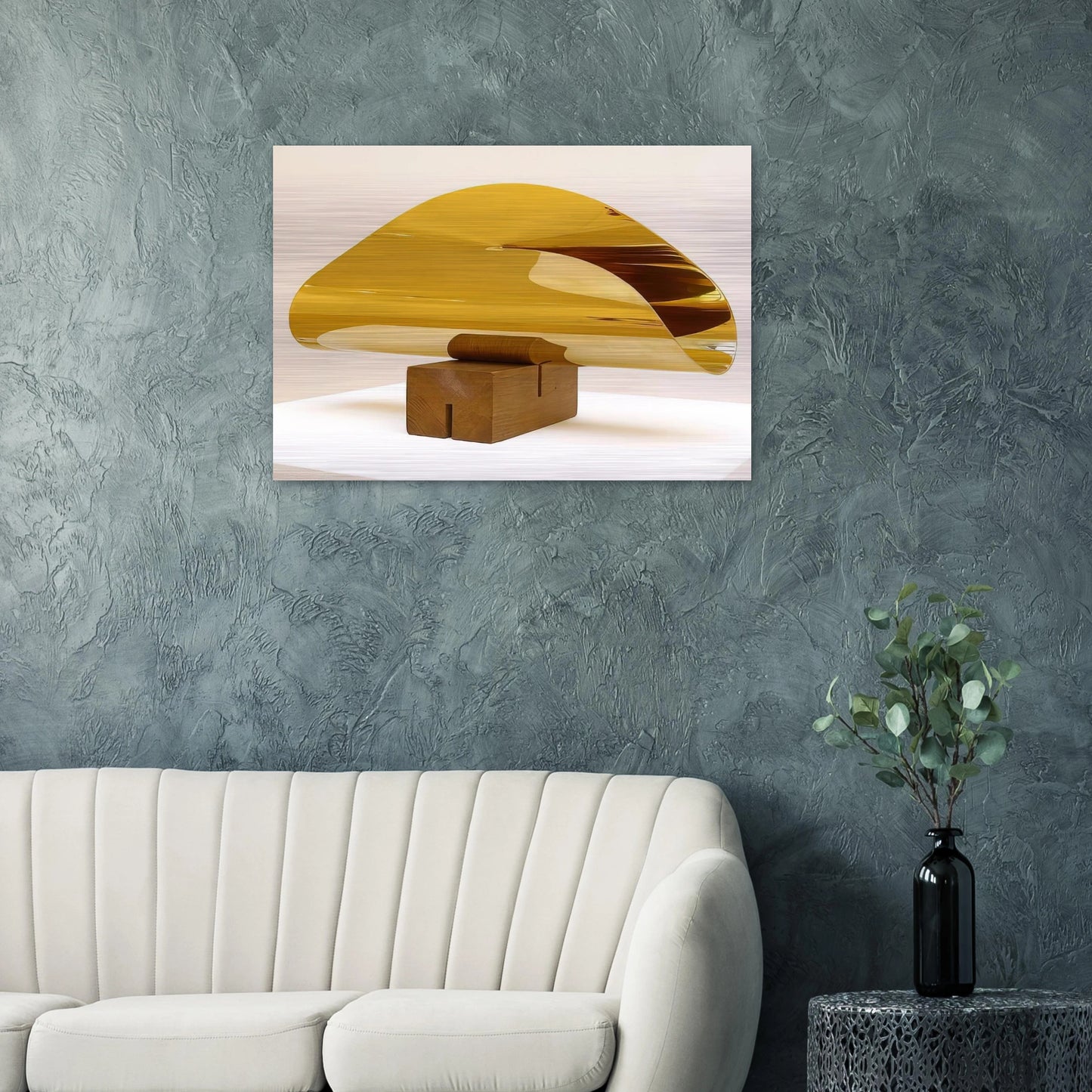 Fläche im Raum von einer Linie begrenzt - 1952 - Max Bill Brushed Aluminum Print - 70x100 cm / 28x40 inches | Max Bill Aluminum Print | Max Bill Prints
