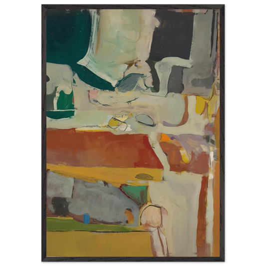 Urbana 4 - Richard Diebenkorn 70x100 cm / 28x40 inches Framed Art Print – Black Wooden Frame