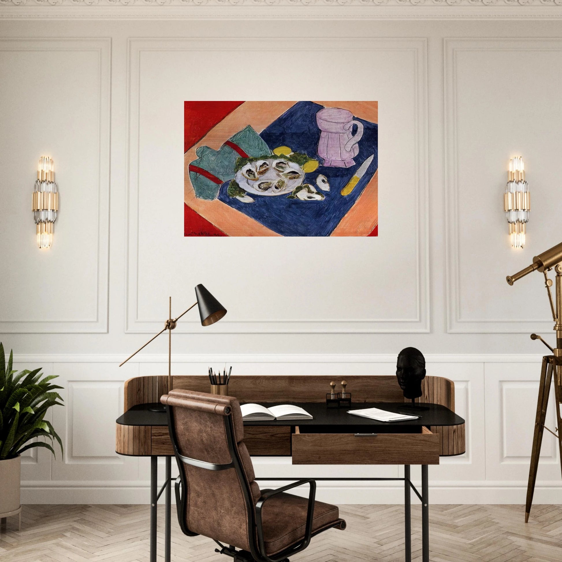 STILL LIFE WITH OYSTERS 1940 - Henri Matisse Brushed Aluminum Print - 70x100 cm / 28x40 inches | Henri Matisse Aluminum Print | Henri Matisse Prints