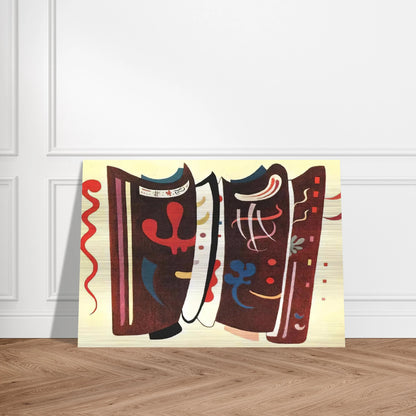 BROWN WITH SUPPLEMENT 1935 - Wassily Kandinsky Brushed Aluminum Print - 70x100 cm / 28x40 inches | Wassily Kandinsky Aluminum Print | Wassily Kandinsky Prints