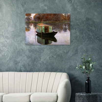The Studio-Boat - claude monet Brushed Aluminum Print - 70x100 cm / 28x40 inches | claude monet Aluminum Print | claude monet Prints