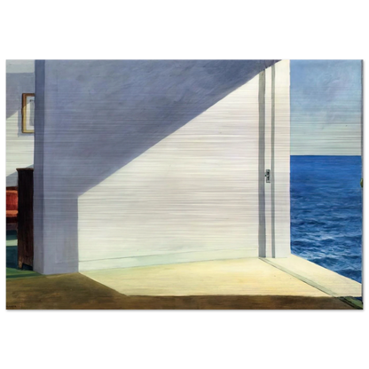 Rooms By The Sea - Edward Hopper Brushed Aluminum Print - 70x100 cm / 28x40 inches | Edward Hopper Aluminum Print | Edward Hopper Prints