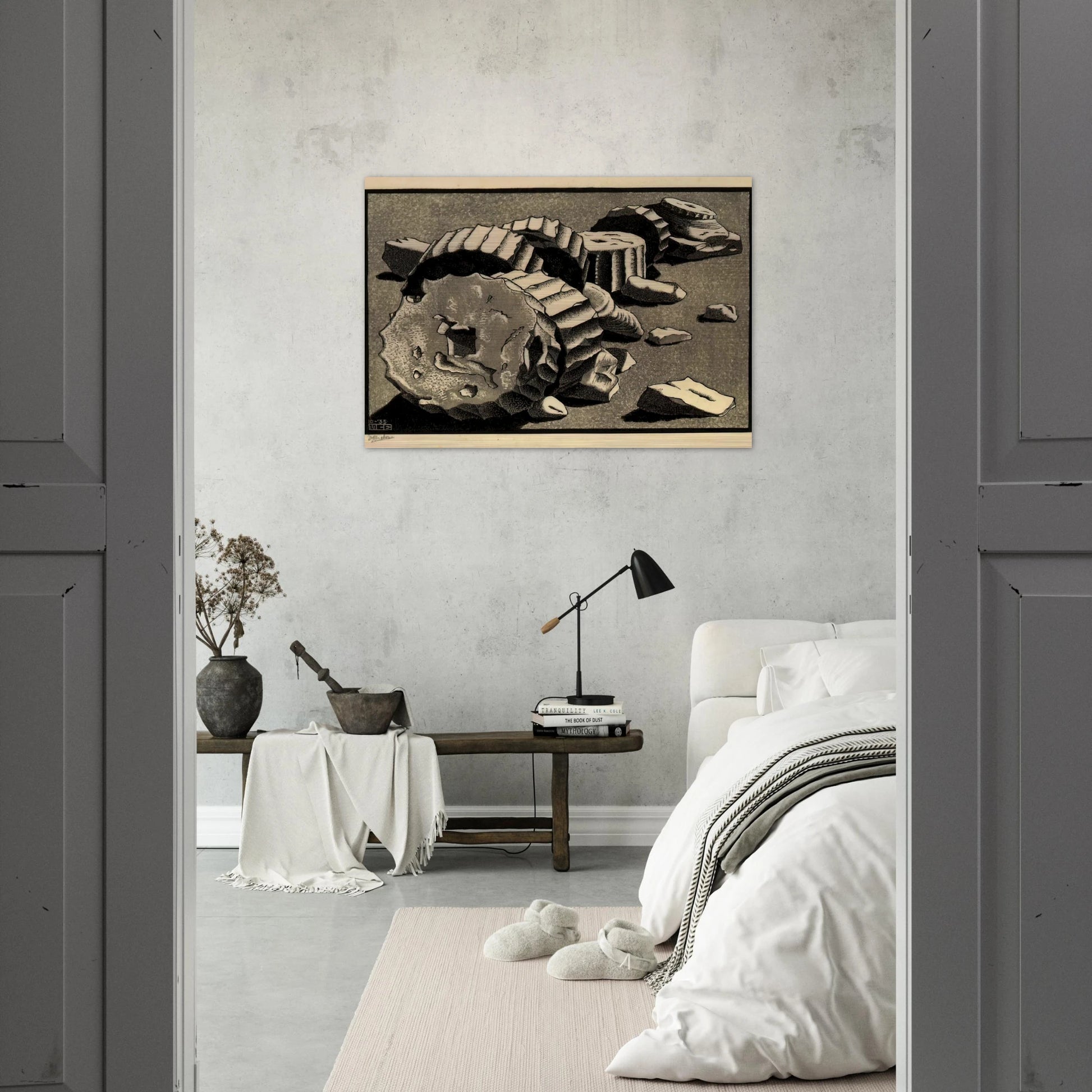 SELINUNTE SICILY OCTOBER 1935 1935 - MC Escher Brushed Aluminum Print - 70x100 cm / 28x40 inches | MC Escher Aluminum Print | MC Escher Prints