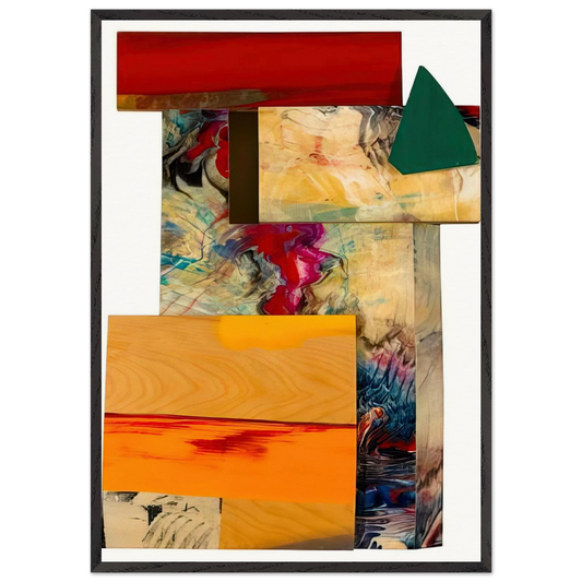 Rubiyat - Sam Gilliam 70x100 cm / 28x40 inches Framed Art Print – Black Wooden Frame