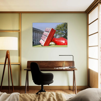 FREE STAMP AT CLEVELAND CITY HALL COLLABORATION WITH VAN BRUGGEN - Claes Oldenburg Brushed Aluminum Print - 70x100 cm / 28x40 inches | Claes Oldenburg Aluminum Print | Claes Oldenburg Prints