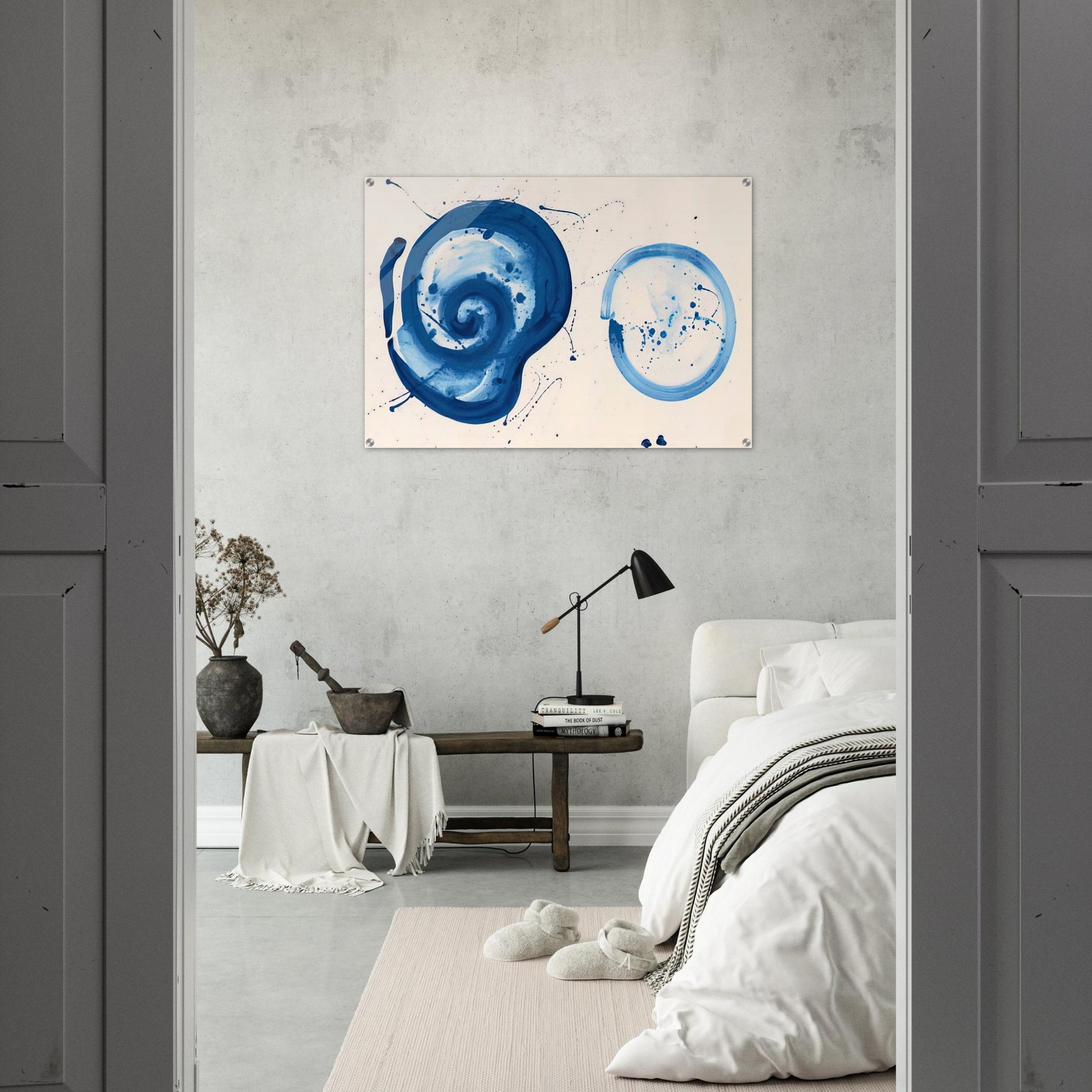 Composition  Blue Balls  - Sam Francis Acrylic Print - 70x100 cm / 28x40″ inches