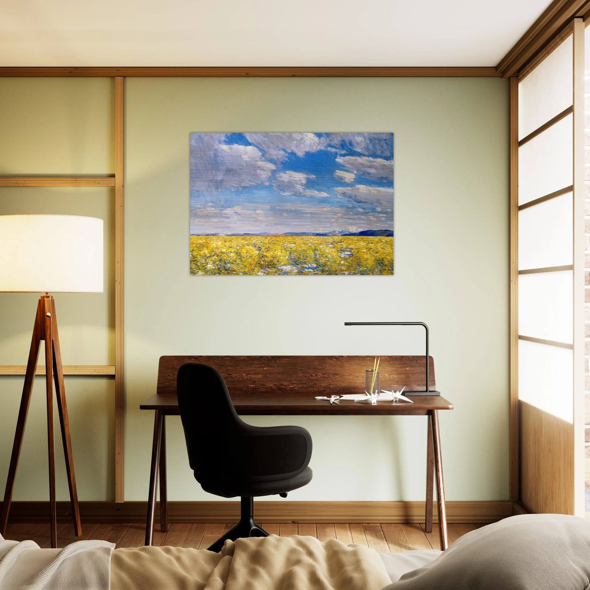 Afternoon Sky, Harney Desert - Childe Hassam Brushed Aluminum Print - 70x100 cm / 28x40 inches | Childe Hassam Aluminum Print | Childe Hassam Prints