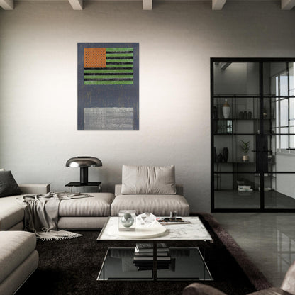 FLAGS ULAE 42 - Jasper Johns Brushed Aluminum Print - 70x100 cm / 28x40 inches | Jasper Johns Aluminum Print | Jasper Johns Prints