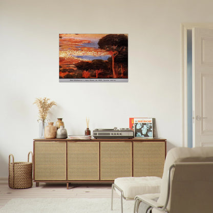 VIEW OF CADAQU%C3%A9S FROM MOUNT PANI - Salvador Dali Brushed Aluminum Print - 70x100 cm / 28x40 inches | Salvador Dali Aluminum Print | Salvador Dali Prints