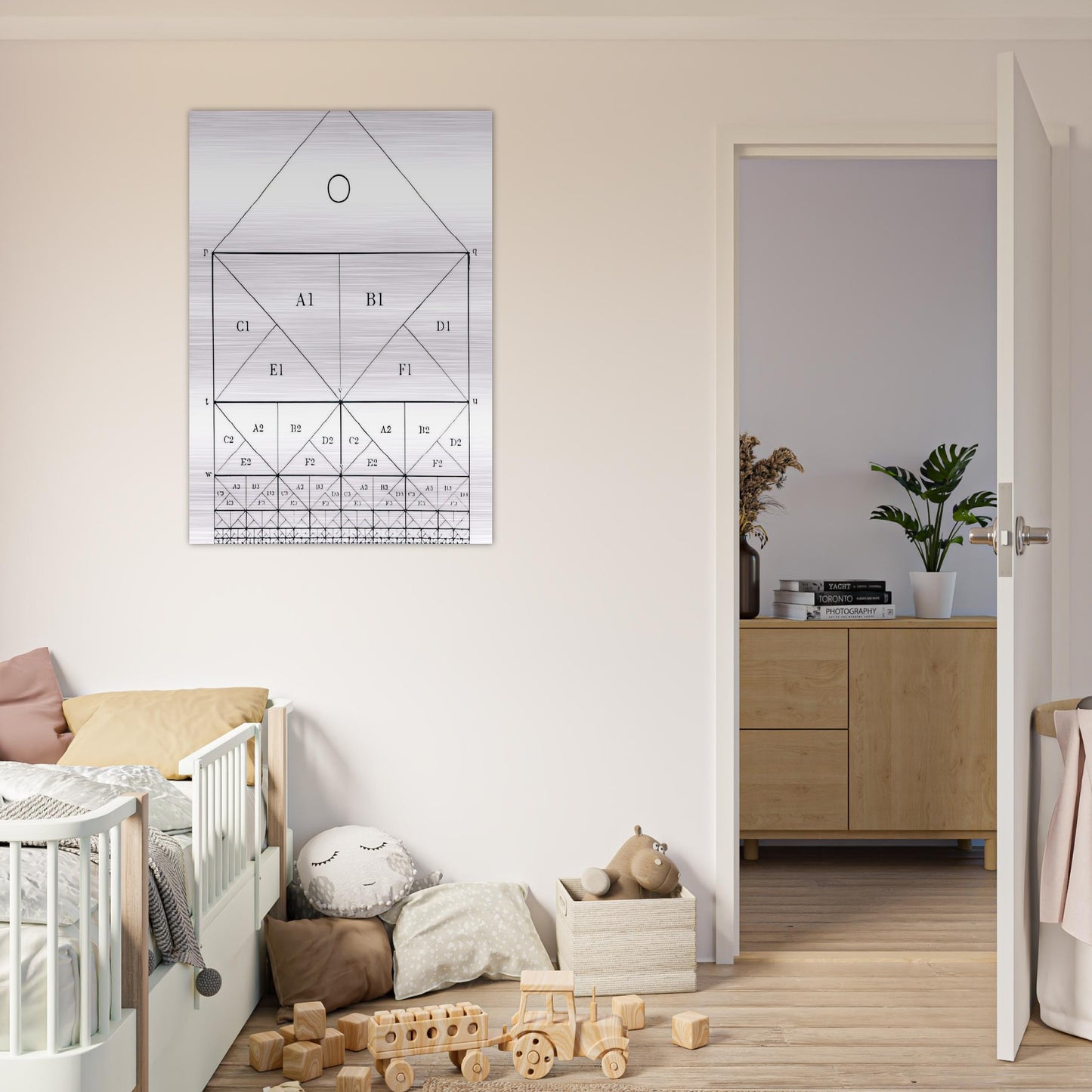 SCHEME - MC Escher Brushed Aluminum Print - 70x100 cm / 28x40 inches | MC Escher Aluminum Print | MC Escher Prints