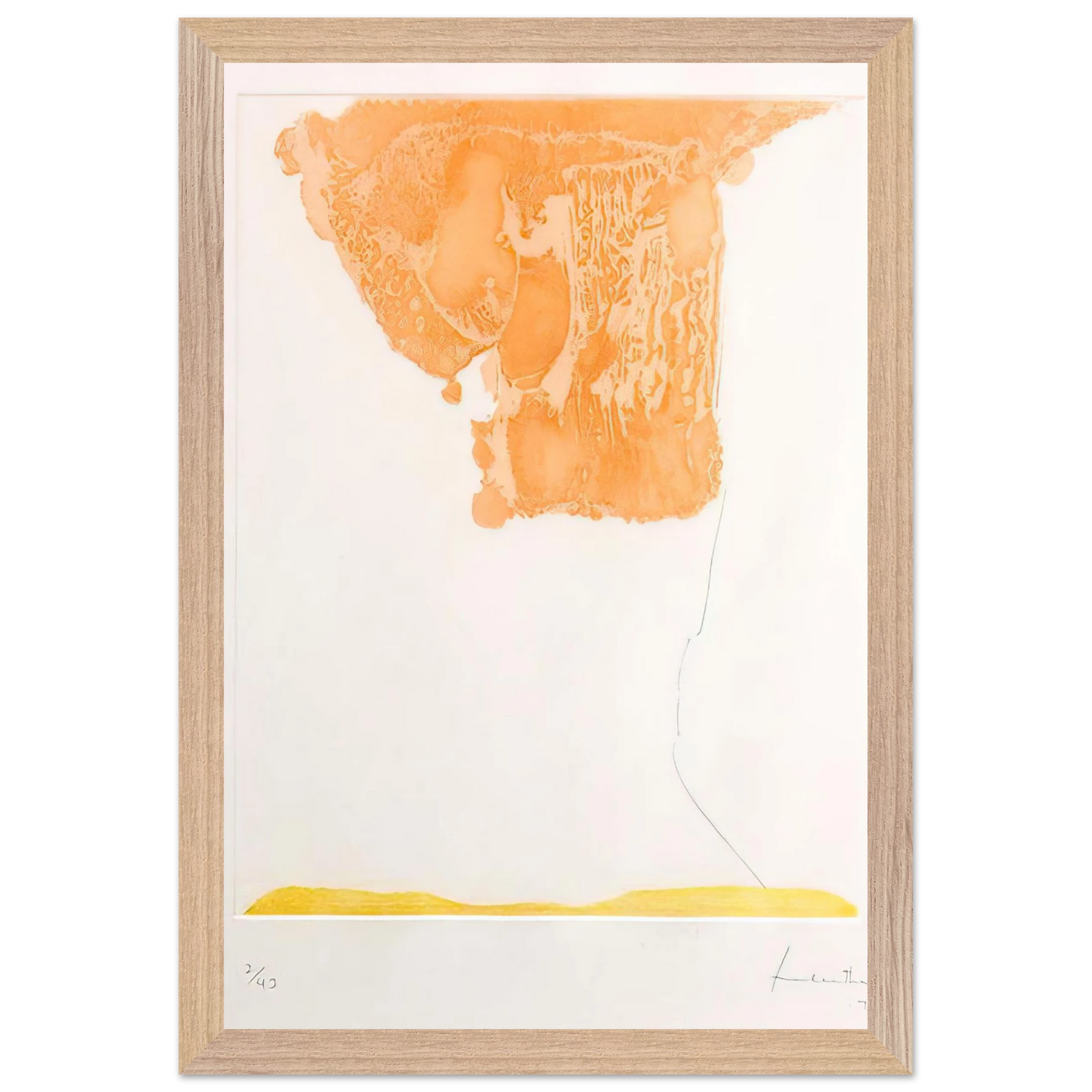 Helen Frankenthaler - Pranzo Italiano - 1973 Wall art - A3 (29.7 x 42  cm) - Premium Wooden Framed Poster With Fine Art Paper-canvas - Wood frame